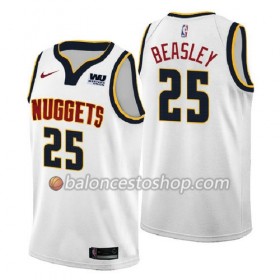 Camiseta Hombre NBA Denver Nuggets Malik Beasley 25 2018-2019 Nike Blanco Swingman
